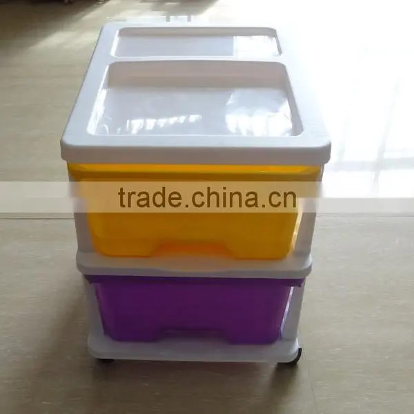 2016 Hot Selling New Style Colorful 2 Tier Detachable Plastic Storage Drawer, Locker, Cabinet photo-2