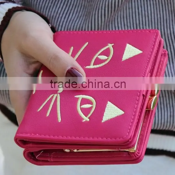 de Ultimos Mdoelos Moda Billetera Caretera Para Dama Wallet Purse Elegant Shinny Vintage