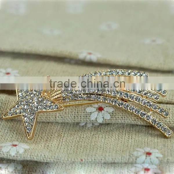 2015 Fashion Rhinestone Shooting Star Brooch for Wedding Invitations photo-2