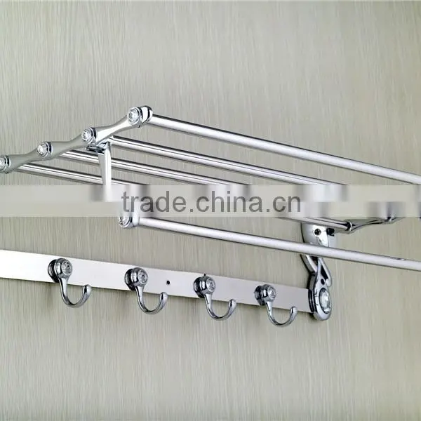 90 Degree Rotation Stainless Barthroom High Quality Towel Shelf With Blue&white Diamond A166 photo-4