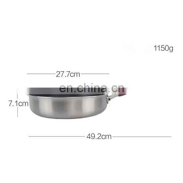 Scratch Proof Portable Multipurpose Round 28 Cm Non Stick Coating Egg Fryer Omelette Stainless Steel Pan photo-4