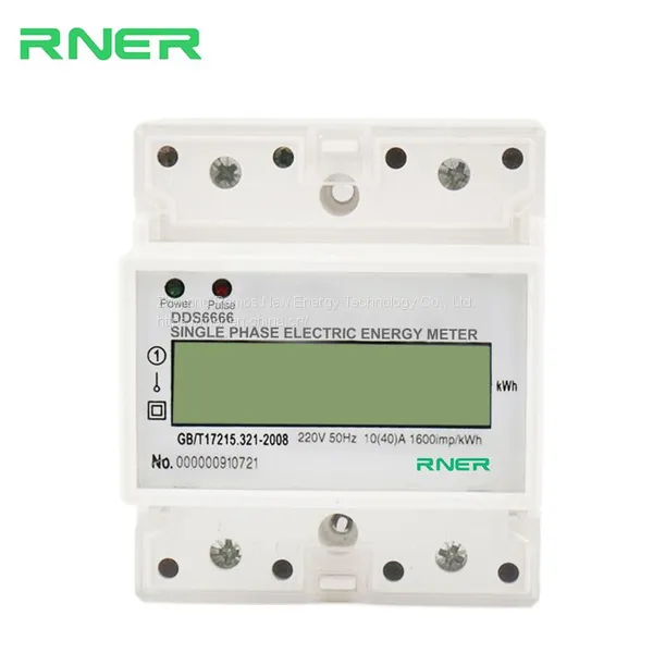 Kwh Single Phase Din Rail Electric Energy Mechanical Counter Meter Watt Hour Digital Power Single Phase Meters