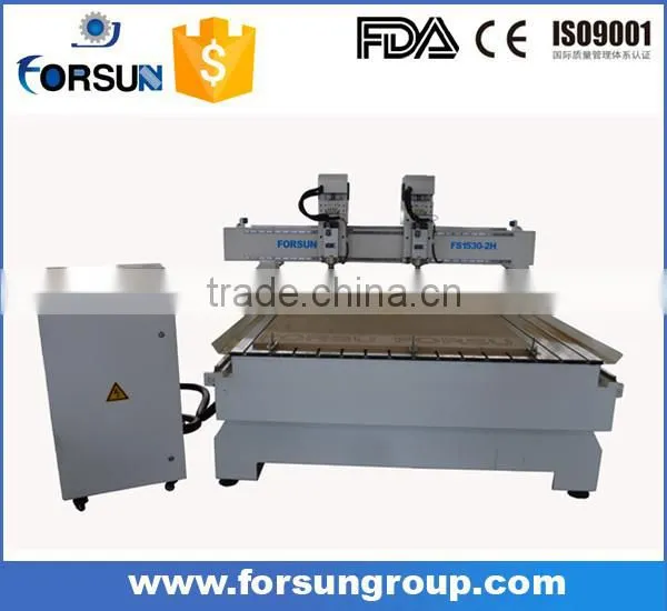 FORSUN FS1530 3d Woodworking Cnc Cutting Engraver Machinery With Two Heads photo-6