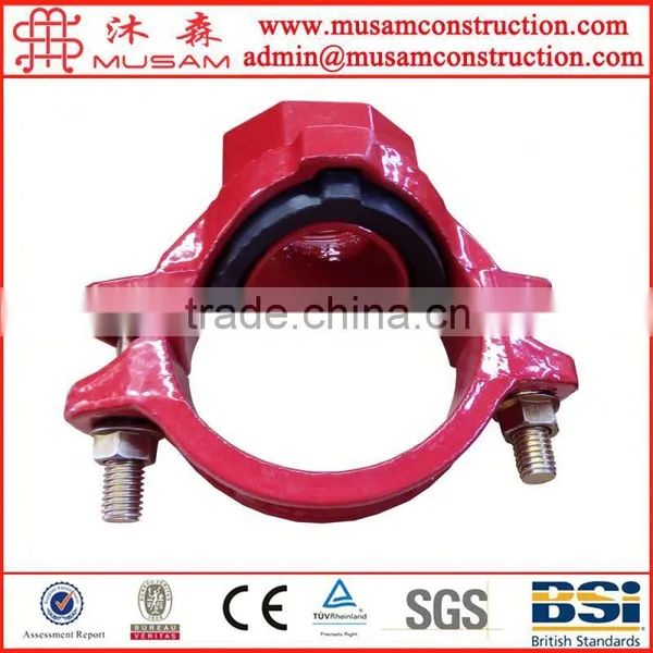 UL FM CE Approval Ductile Iron Grooved Pipe Fittings and Couplings Threaded/grooved Mechanical Cross/tee Grooved Threaded Outlet photo-2