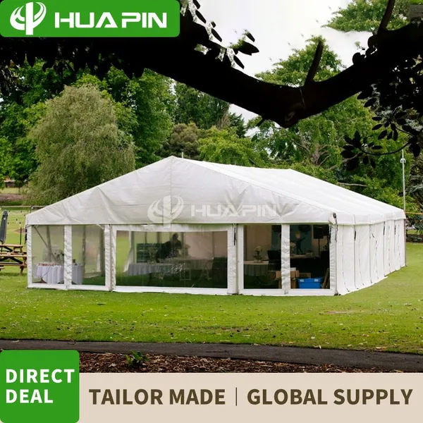 Guangzhou 10x20m 200 People Outdoor Lawn Marquee Wedding Pegs and Chairs Quick Installation Assembly Alumina Alloy Event Tent photo-5