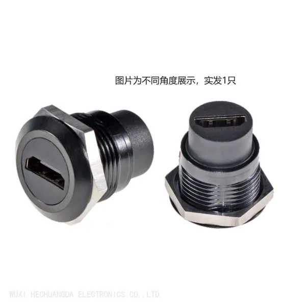 Round Type HDMI2.0 Surface Panel Mounted HDTV Socket with dust cap