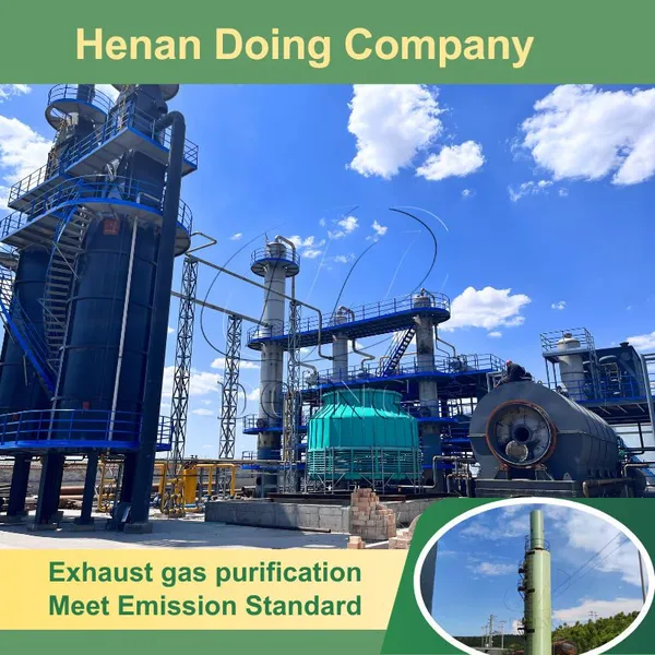 High Oil Yield Waste Tire/plastic to Fuel Oil Pyrolysis Recycling Machine for Sale photo-3