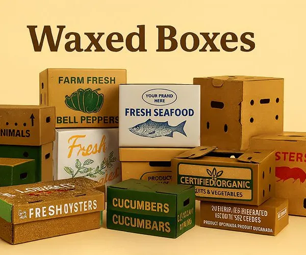Wax Coated Corrugated Carton for Lobster Crab Shrimp Seafood Cold Chain Transport and Export Packaging photo-2