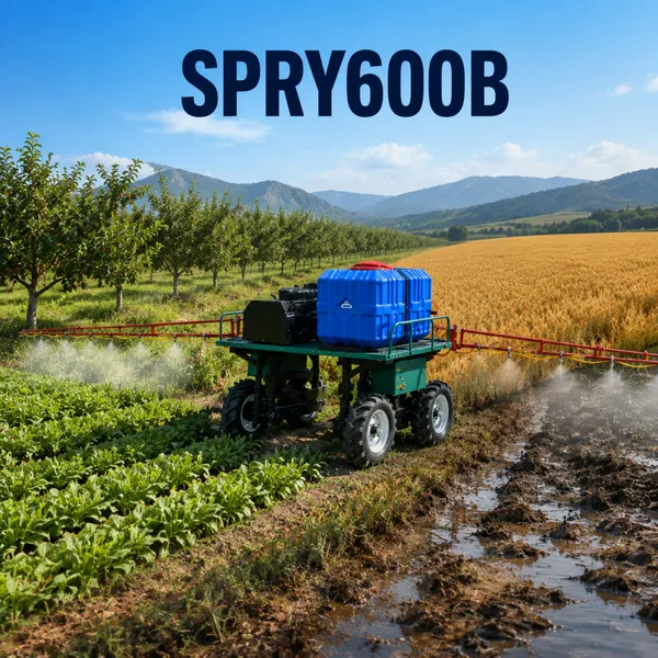 600L Remote Control Farm Sprayer Vehicle with Dual Brushless Motors 8.4m Spray Boom and High Flow Pump System