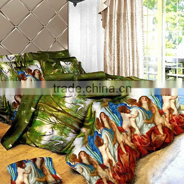 100% POLYESTER IMITATED REACTIVE PRINT PEOPLE 3D BEDDING SETS photo-2