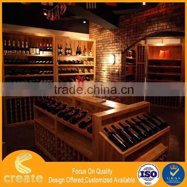 Retailer Store Wood Dislay Cabinet for Wine Bottle Stand Make in China photo-2