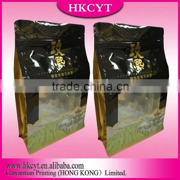 bopp square bottom plastic zipper bag