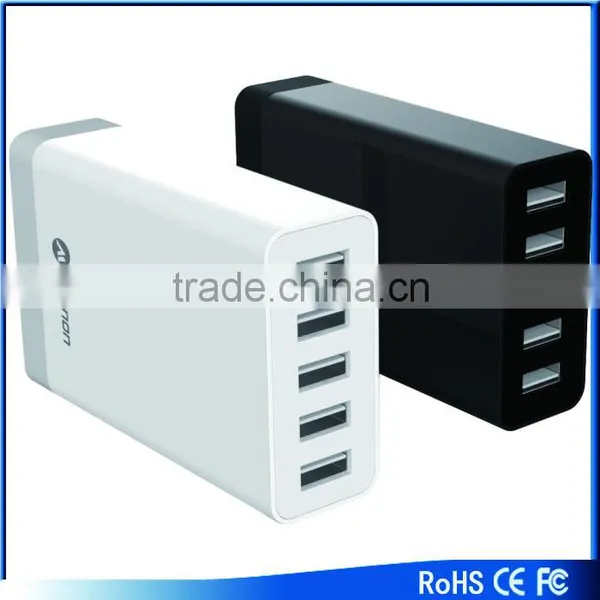 Best Selling Intelligent Chip Full 8A 5 Ports Multi Usb Charger Desktop Universal Fast Charger 40W/8A photo-6