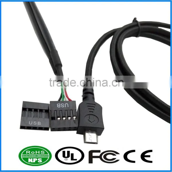 50CM Micro Usb 5pin Male to 1x 5Pin Female 0.1 Pitch USB Header PCB Motherboard Cable photo-2