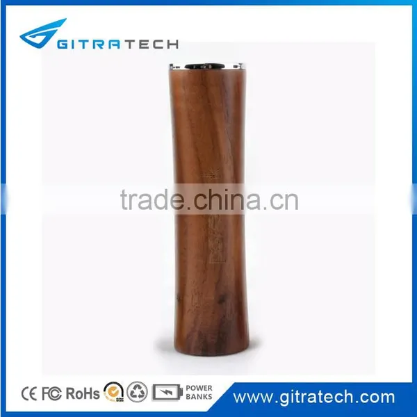 Promotional Gift Cylindrical Wooden Power Bank Wood Power Charger 2600mAh photo-6