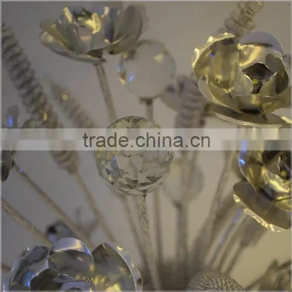 Aluminium Table Lamp Rose and Grain Flower Wire Led Table Lamp Indoor Table Lamp photo-3