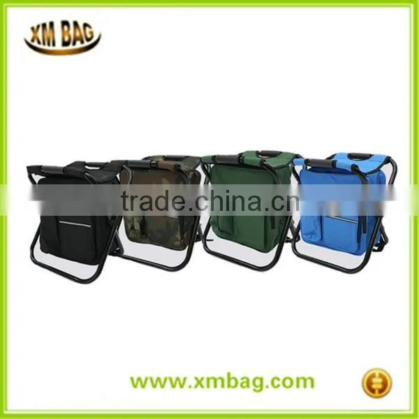 2 in 1 Portable Folding fishing chair backpack with Insulated Cooler Bag for Fishing Camping cooler chair