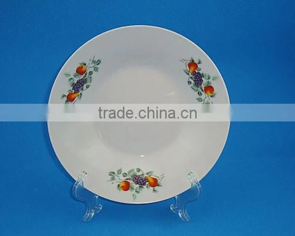 Ceramic Tableware Porcelain 8 Inch Round Edge Soup Plate in Stock