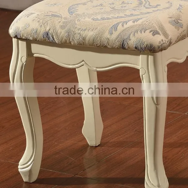 New Design Fabric Wood Ottoman Stool photo-2