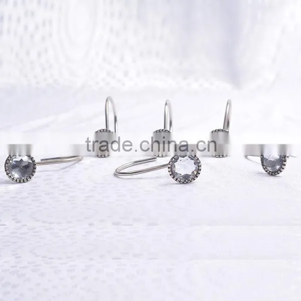 Factory Direct Sale High Quality Metal Shower Curtain Hooks / Polished Chrome Metal Bathroom Shower Curtain Hooks/curtain Hooks photo-4