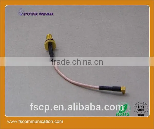 RG316 Cable Assembly With SMA RP-Female Bulkhead to MCX Male Right Angle Connector photo-2