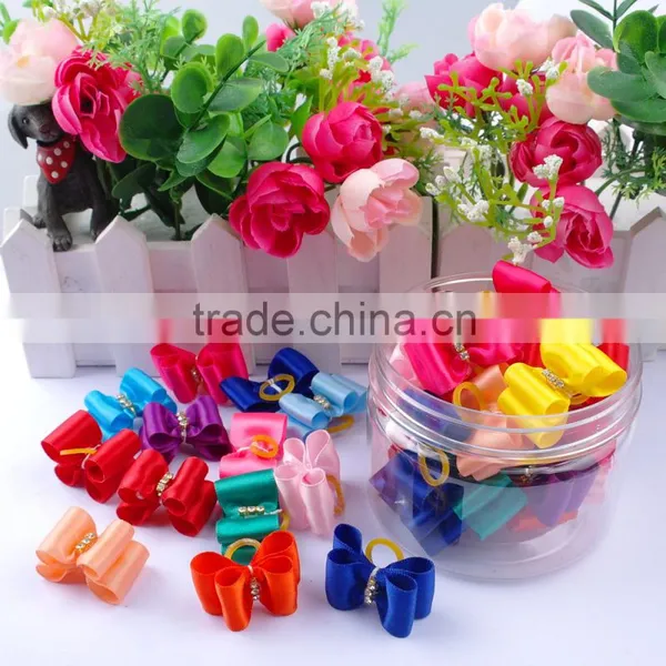 Multi Color Handmade Grooming Bows Wholesale Dog Hair Bows photo-2