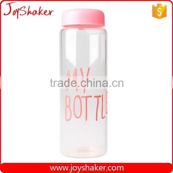 JoyShaker - 500ML Transparent Color My Bottle Logo Sport Plastic Fruit Juice Water Bottle photo-6