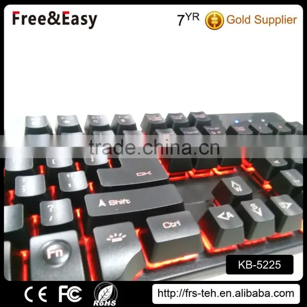 Factory Wholesale Price Led Backlight RGB USB Wired Gamer Keyboard photo-3