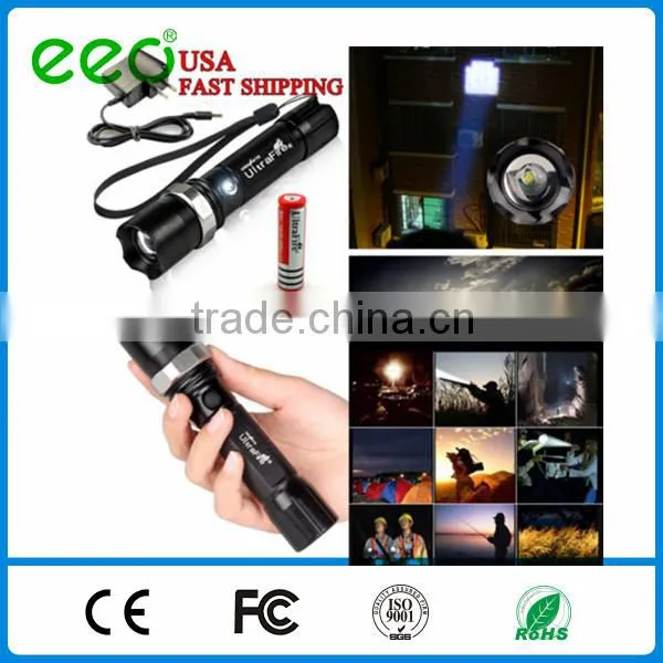 Three-speed Police Zoomable Rechargeable LEDpolice Flashlight With Light Stick photo-3