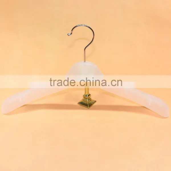 High End Customize Logo Transparent Plastic Clothing Hanger photo-2