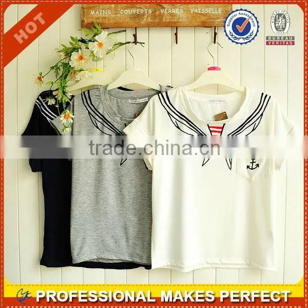 Printing Navy T-shirt in White Blue and Grey