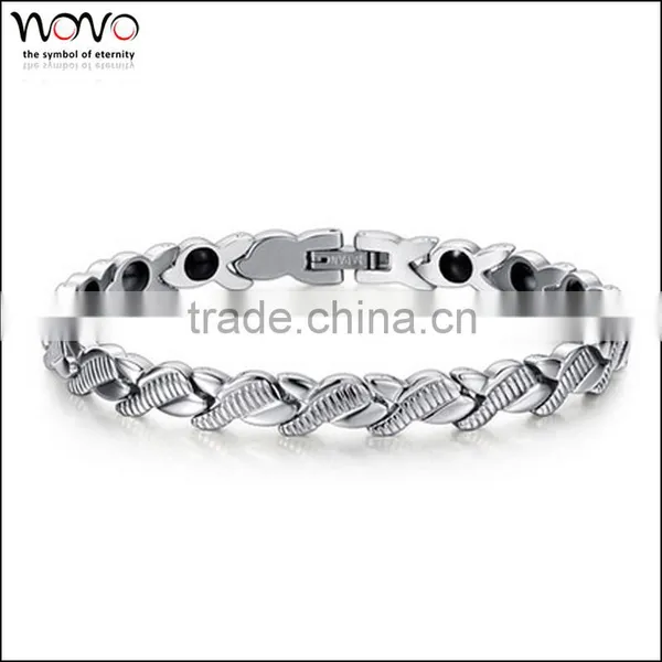 Latest Design Fashion 316 Stainless Steel Blood Pressure Magnetic Bracelet photo-4