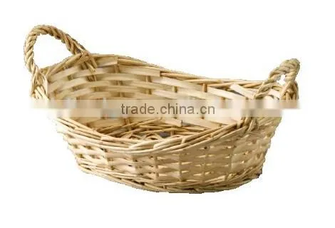 Oval Tray With Ear-split Willow-nature Colour