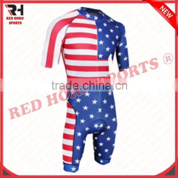 Men's Cycling Uniform With USA Flag Design photo-3