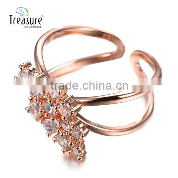 Hot Jewelry Designer Zircon Ring Crystal Silver Ring Bridal Jewelry Costume Jewelry photo-3