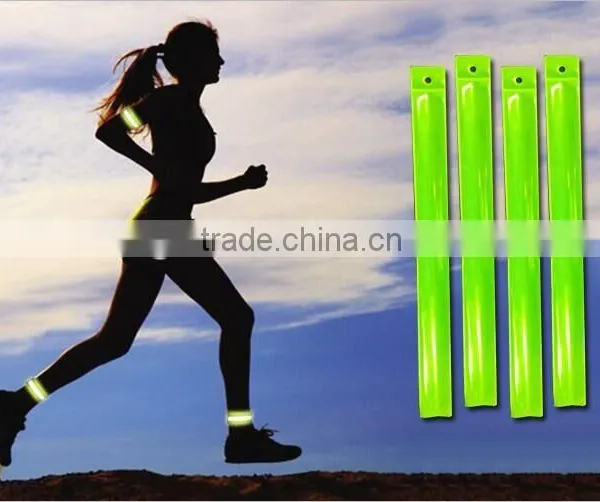 Reflective Pvc Snap Bracelet Wrist Band With Sheet Steel photo-4