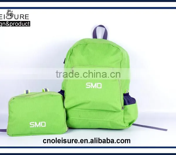2016 Latest Arrival Design Promational Foldable Backpack Cheap Fold Bag Fold up Backpack Sport Hiking Camping College School Bag photo-3