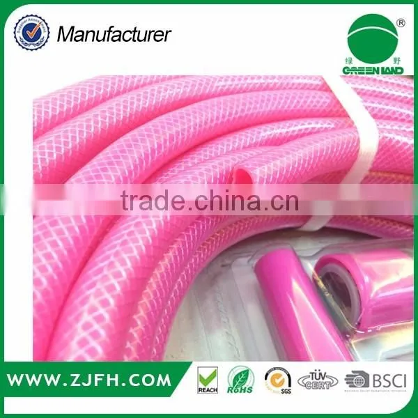 GREENLAND Factory Supply 1/2" 5/8" 3/4" PVC Fiber Reinforced Garden Hose With Nozzle photo-5