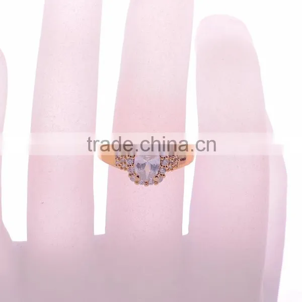 Wholesale Jewelry Gold Designs Women Ring Fashion Diamond Zinc Engagement Rings photo-2