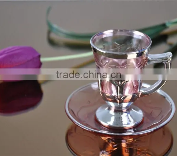 Luxury Gold Glass Cup and Saucer photo-5
