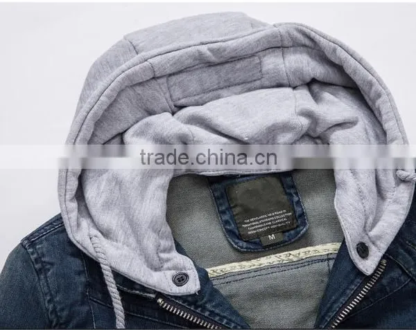 2016 Hot Sale Jeans Wholesale Windbreaker Denim Jacket photo-2