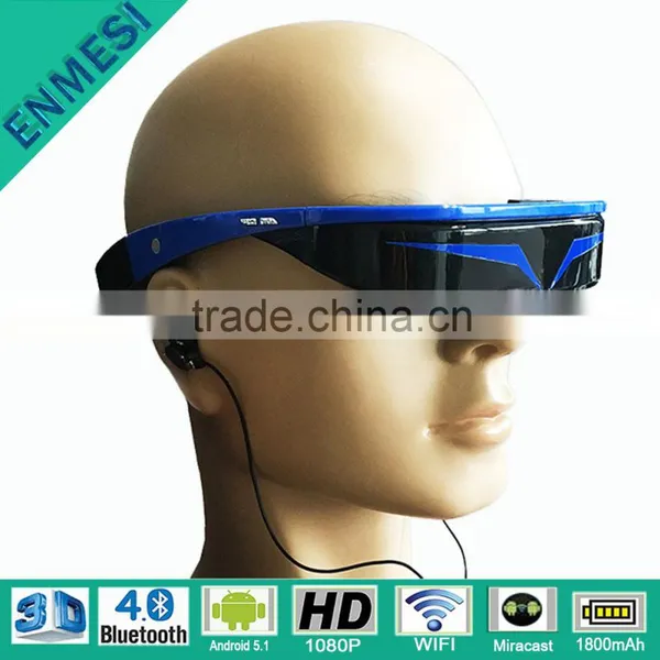 Factory Smart Glasses Android 1080p HD Virtual Screen Video Goggles With Wifi