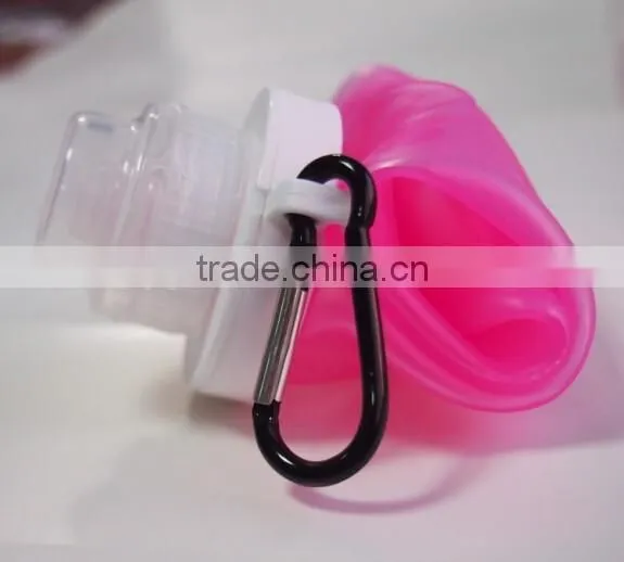 BPA Free Heat Resistant Collapsible Silicone Bottle Food Grade Reusable Fodable Bottle photo-3