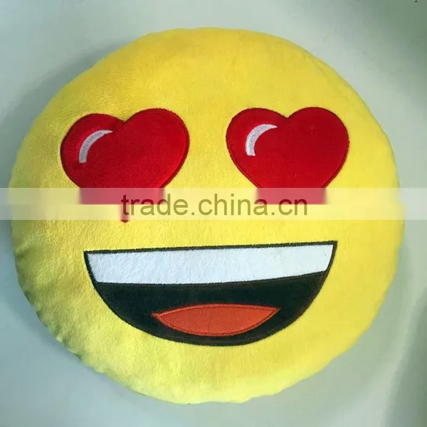 Heart Eye Emoji Cushion Plush