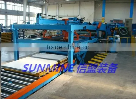 Sunmine branded metal sheet uncoiling and filming line