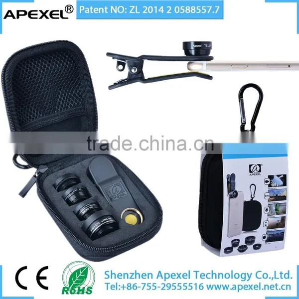 5 in 1 phone lens mobile phone camera wide angle macro fisheye zoom filter 5pcs camera lens set for iPhone Samsung Huawei