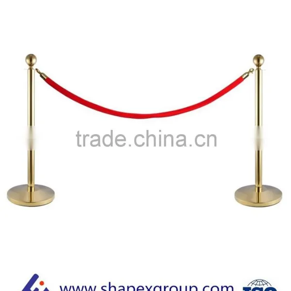 2pcs Ball Top Titanium Finish Crowd Control Stanchions Velvet Rope Barrier 22lbs photo-2