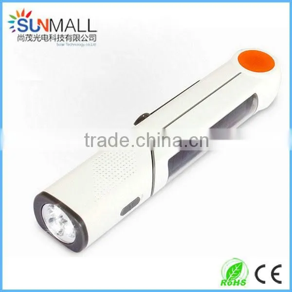 Super Solar Lamp & Dynamo Solar Flashlight & Desk Lamp With FM Radio