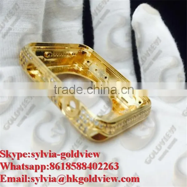 for Apple Watch Case With Told Plated,Crystal Gold Case for Apple Watch 42mm,for Apple Watch Cover photo-4
