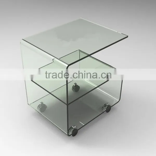 Top Class High Transparent Acrylic Table With Wheels Factory Competitive Price photo-2